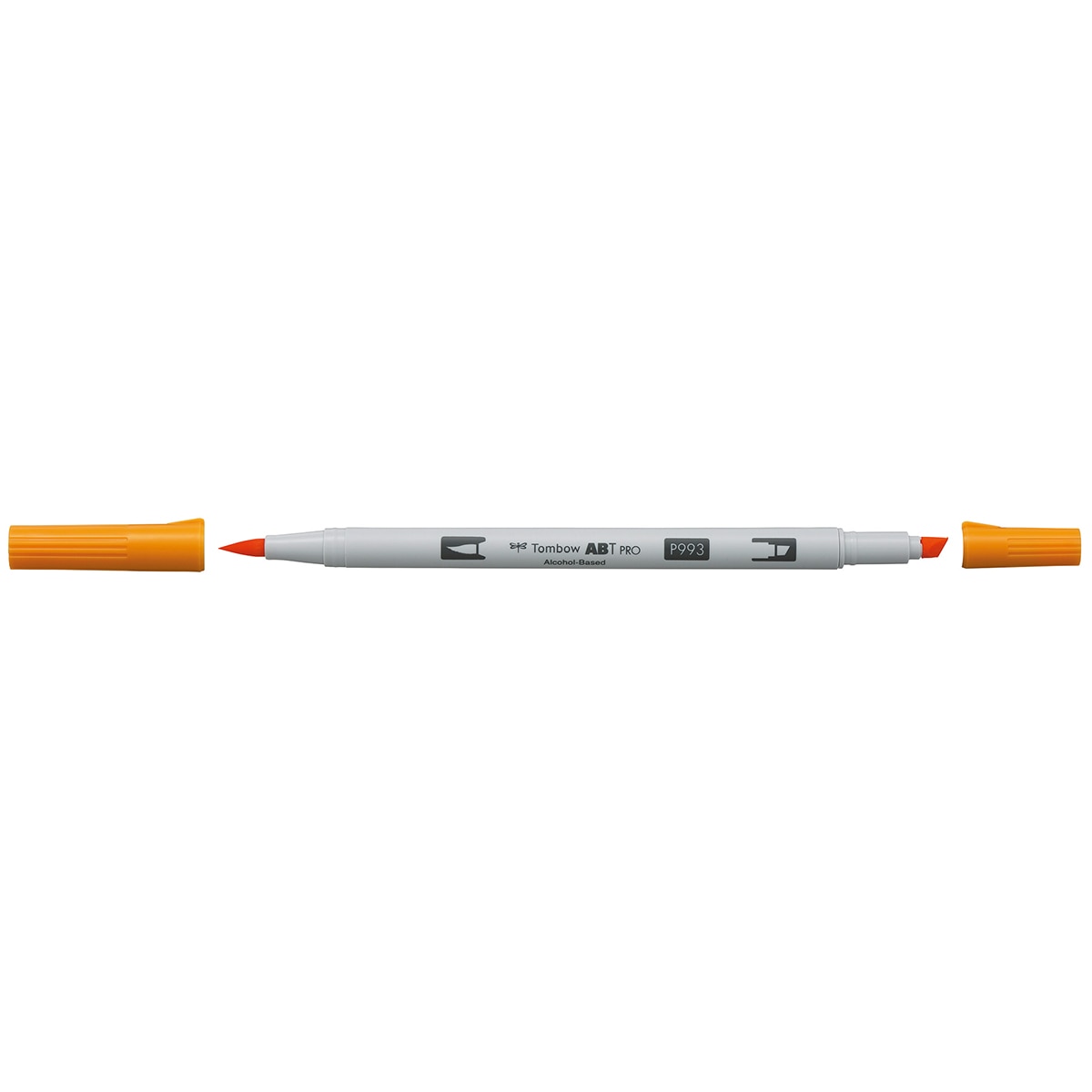 Marcador Dual Brush ABT PRO Base de álcool de ponta dupla Chrome Orange 993 Laranja-2
