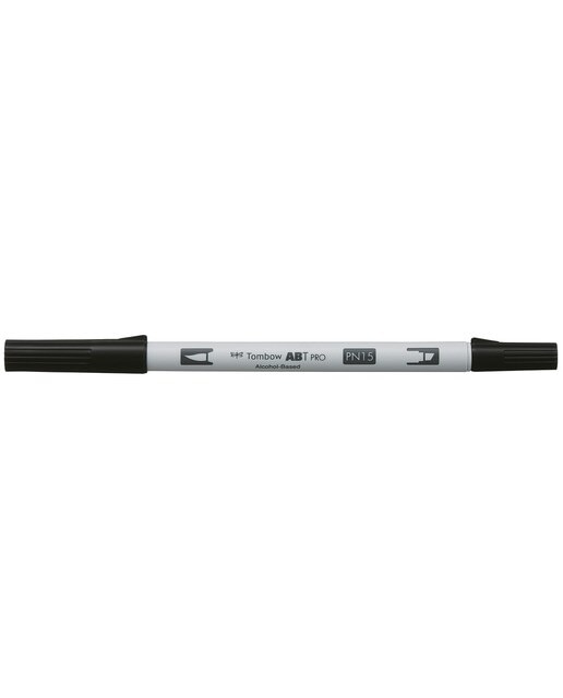Marcador Dual Brush ABT PRO Base de álcool de ponta dupla Black N15 Preto-1