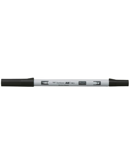 Marcador Dual Brush ABT PRO Base de álcool de ponta dupla Lamp Black N25 Preto-1
