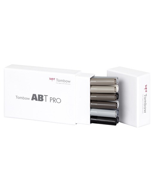 Estojo de 12 marcadores ABT PRO Base de álcool cores cinzentas Cinzento-1