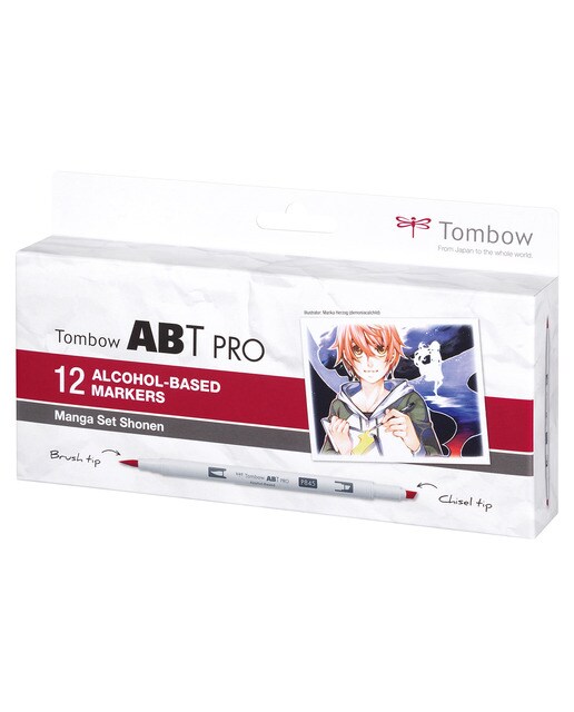 Pack con 12 rotuladores ABT PRO Base Alcohol Tombow Colores Manga Shonen Multicolor-1