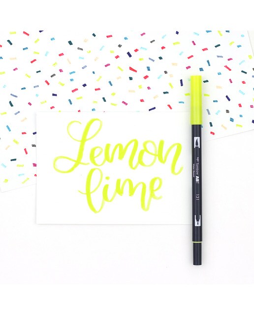 Marcador Dual Brush ABT de ponta dupla aguarelável Lemon Lime 131 Lima-5