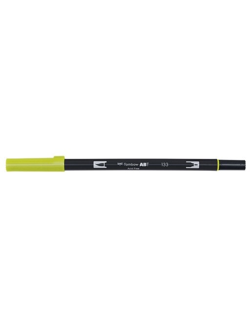Marcador Dual Brush ABT de ponta dupla aguarelável Chartreuse 133 Verde-1