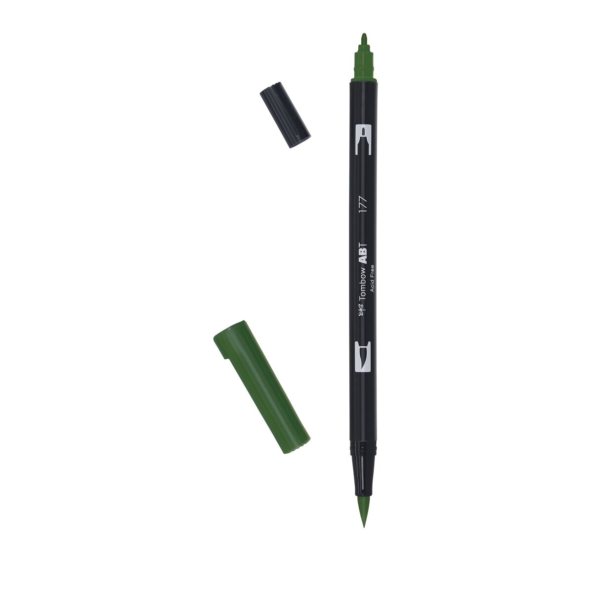 Marcador Dual Brush ABT de ponta dupla aguarelável Dark Jade 177 Jade-2