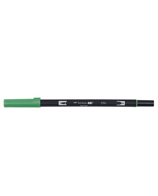 Marcador Dual Brush ABT de ponta dupla aguarelável Green 296 Verde-1