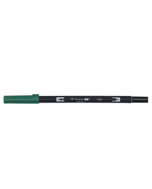 Marcador Dual Brush ABT de ponta dupla aguarelável Sea Green 346 Verde-1
