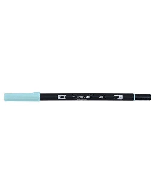 Marcador Dual Brush ABT de ponta dupla aguarelável Azul Água 401 Água-1