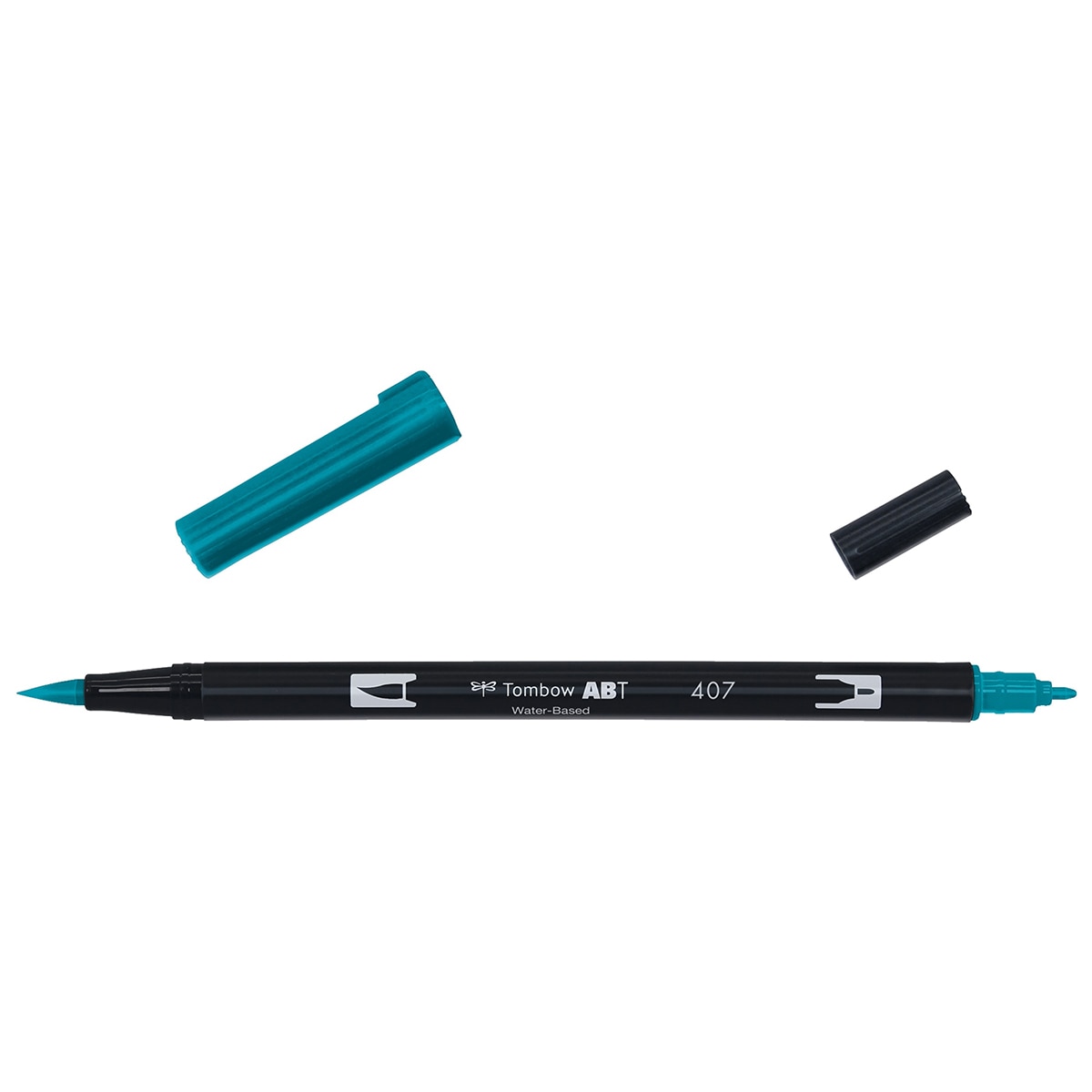 Marcador Dual Brush ABT de ponta dupla aguarelável Tiki Teal 407 Turquesa-2