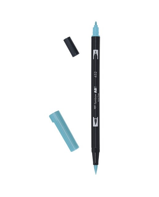 Marcador Dual Brush ABT de ponta dupla aguarelável Process Blue 452 Azul-1