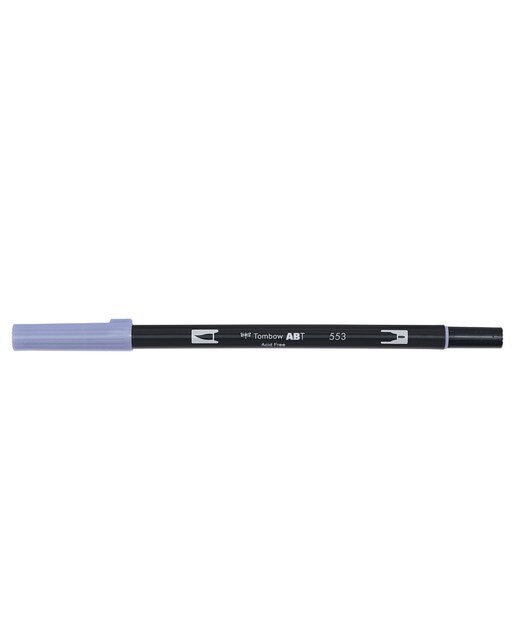 Marcador Dual Brush ABT de ponta dupla aguarelável Mist Purple 553 Púrpura-1