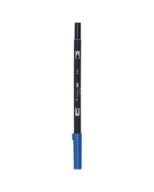 Marcador Dual Brush ABT de ponta dupla aguarelável Ultramarine 555 Azul-1
