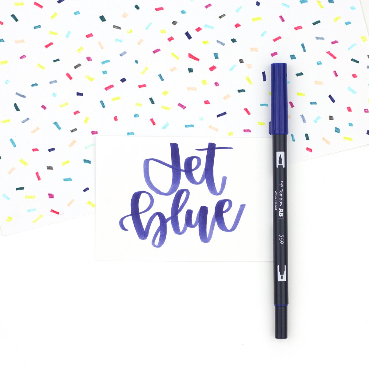 Marcador Dual Brush ABT de ponta dupla aguarelável Deep Blue 569 Azul-2