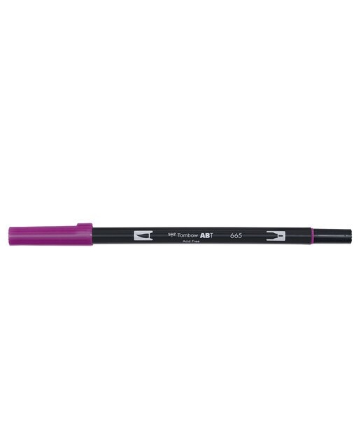 Marcador Dual Brush ABT de ponta dupla aguarelável Purple 665 Roxo-1