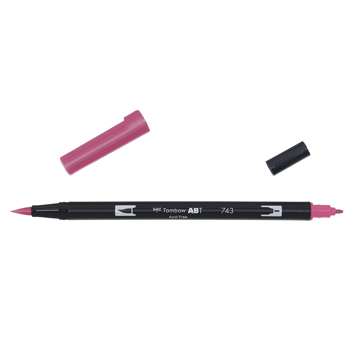 Marcador Dual Brush ABT de ponta dupla aguarelável Hot Pink 743 Rosa-2