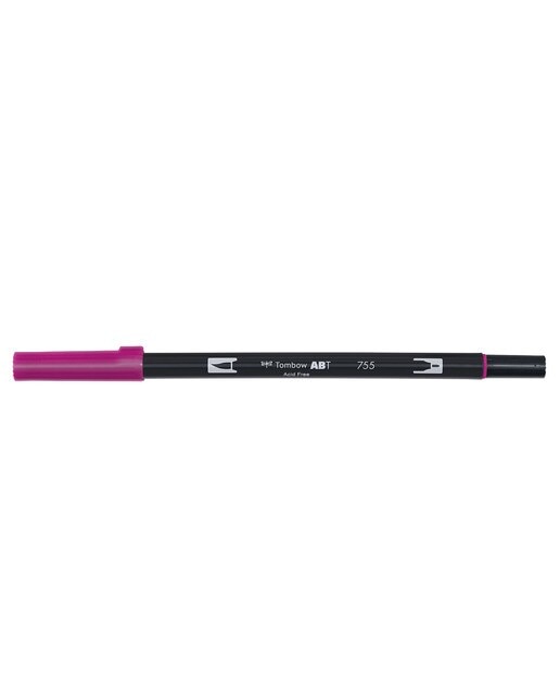 Marcador Dual Brush ABT de ponta dupla aguarelável Rubine Red 755 Vermelho-1