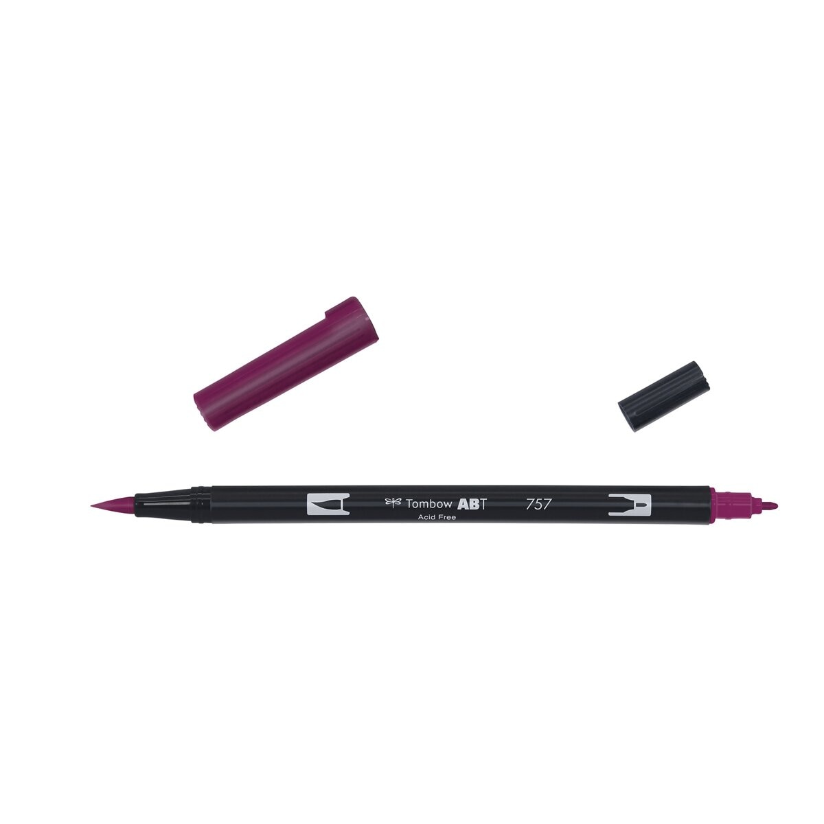 Marcador Dual Brush ABT de ponta dupla aguarelável Port Red 757 Roxo-2