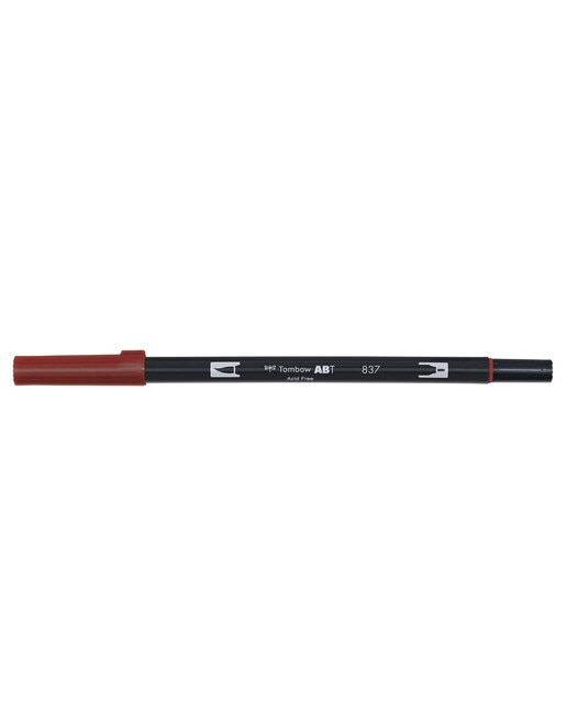 Marcador Dual Brush ABT de ponta dupla aguarelável Wine Red 837 Vinho-1