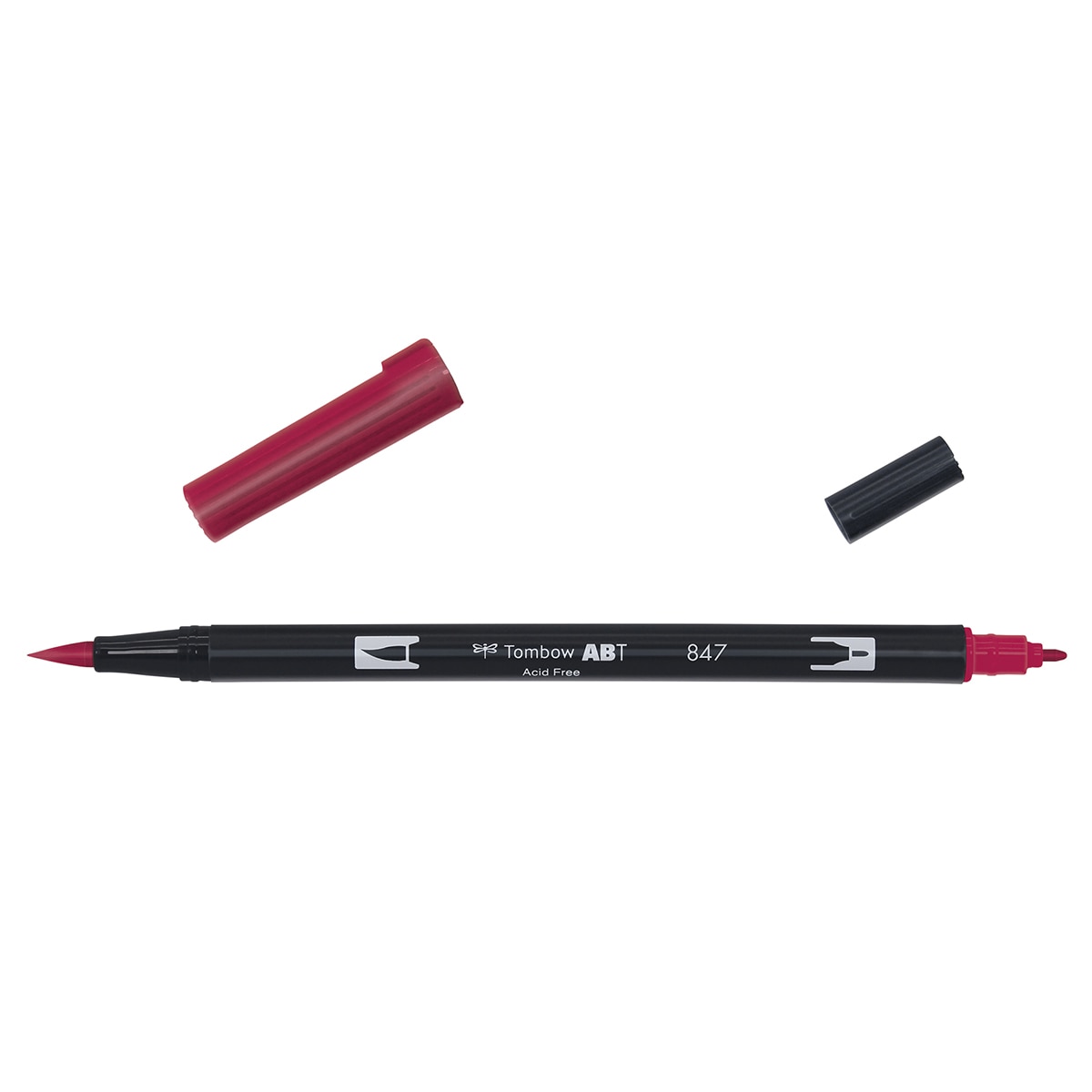 Marcador Dual Brush ABT de ponta dupla aguarelável Crimson 847 Vermelho-2