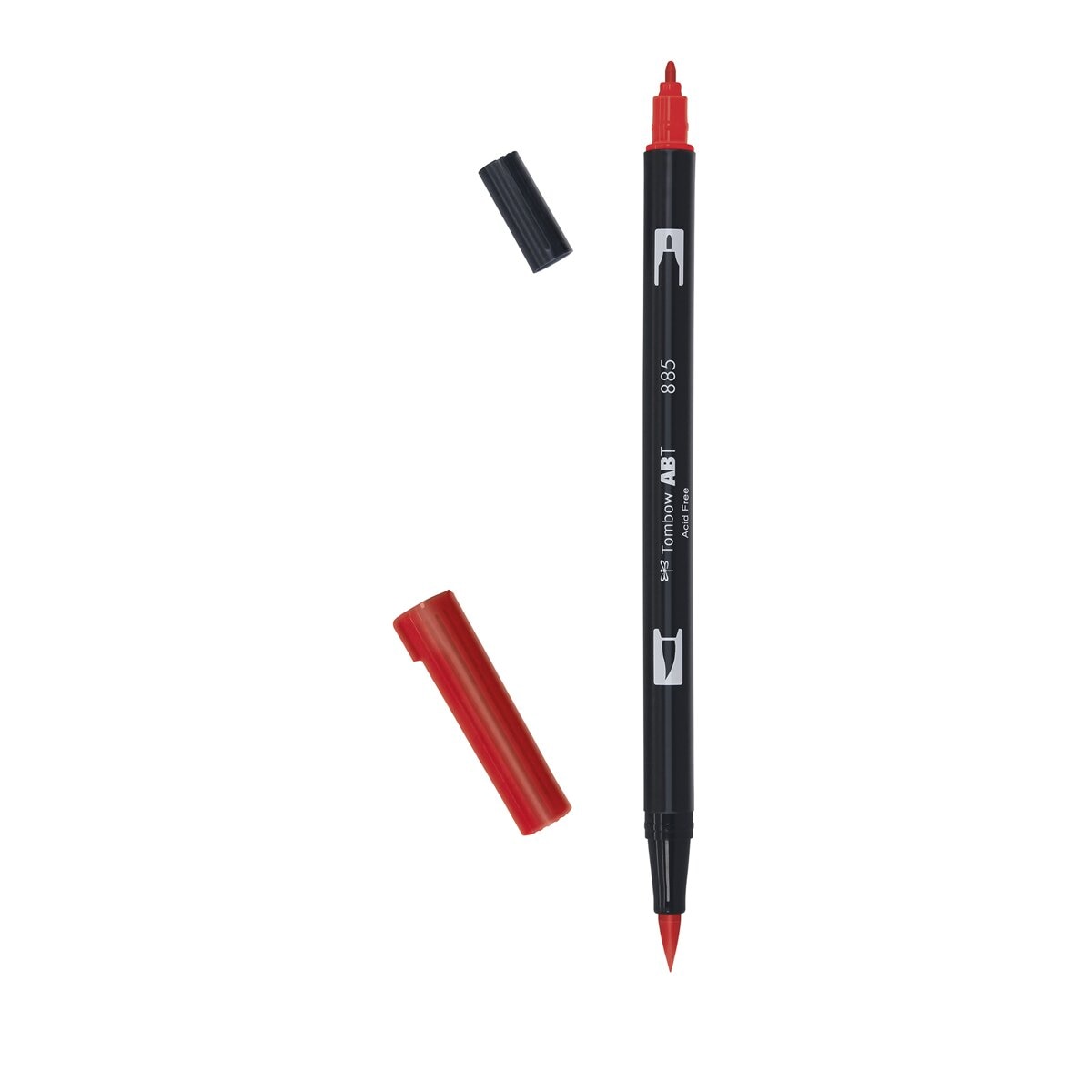 Marcador Dual Brush ABT de ponta dupla aguarelável Warm Red 885 Vermelho-2
