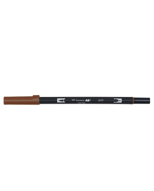 Marcador Dual Brush ABT de ponta dupla aguarelável Redwood 899 Castanho-1