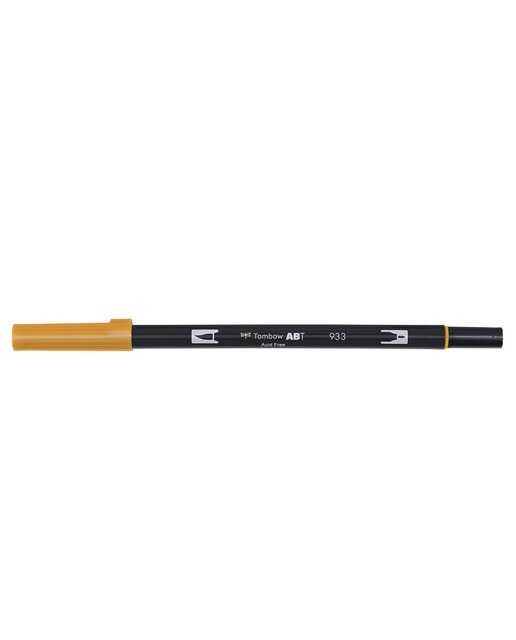 Marcador Dual Brush ABT de ponta dupla aguarelável Orange 933 Laranja-1