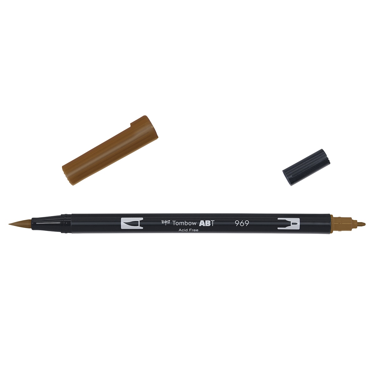 Marcador Dual Brush ABT de ponta dupla aguarelável Chocolate 969 Chocolate-2