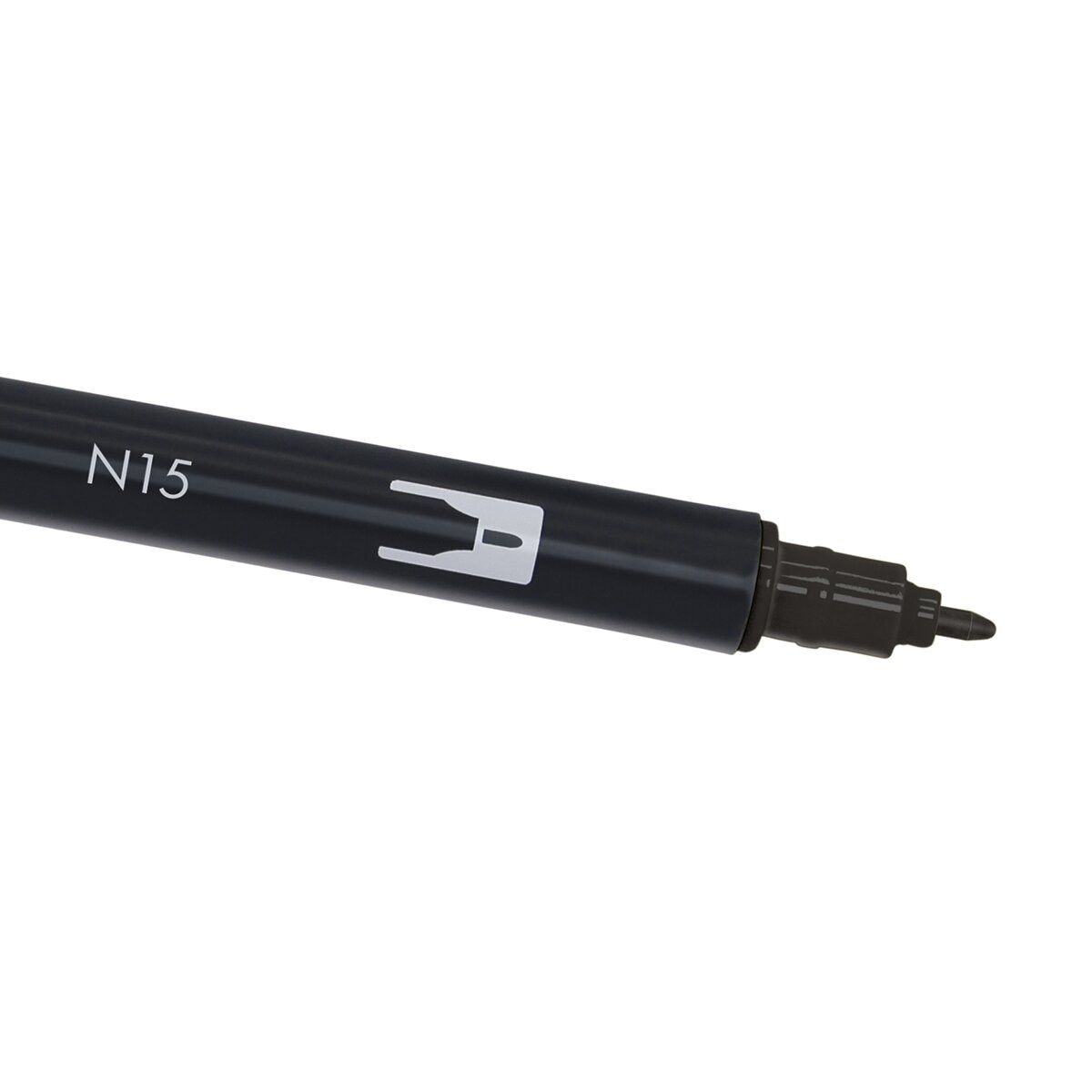 Marcador Dual Brush ABT de ponta dupla aguarelável Black N15 Preto-3