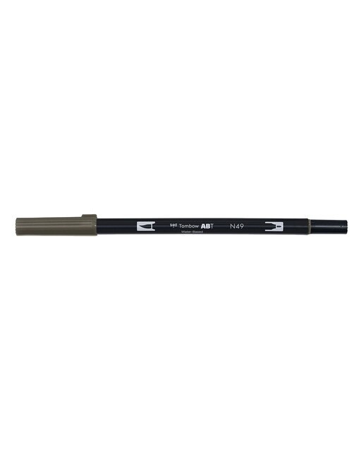 Marcador Dual Brush ABT de ponta dupla aguarelável Warm Grey 8 N49 Cinzento-1