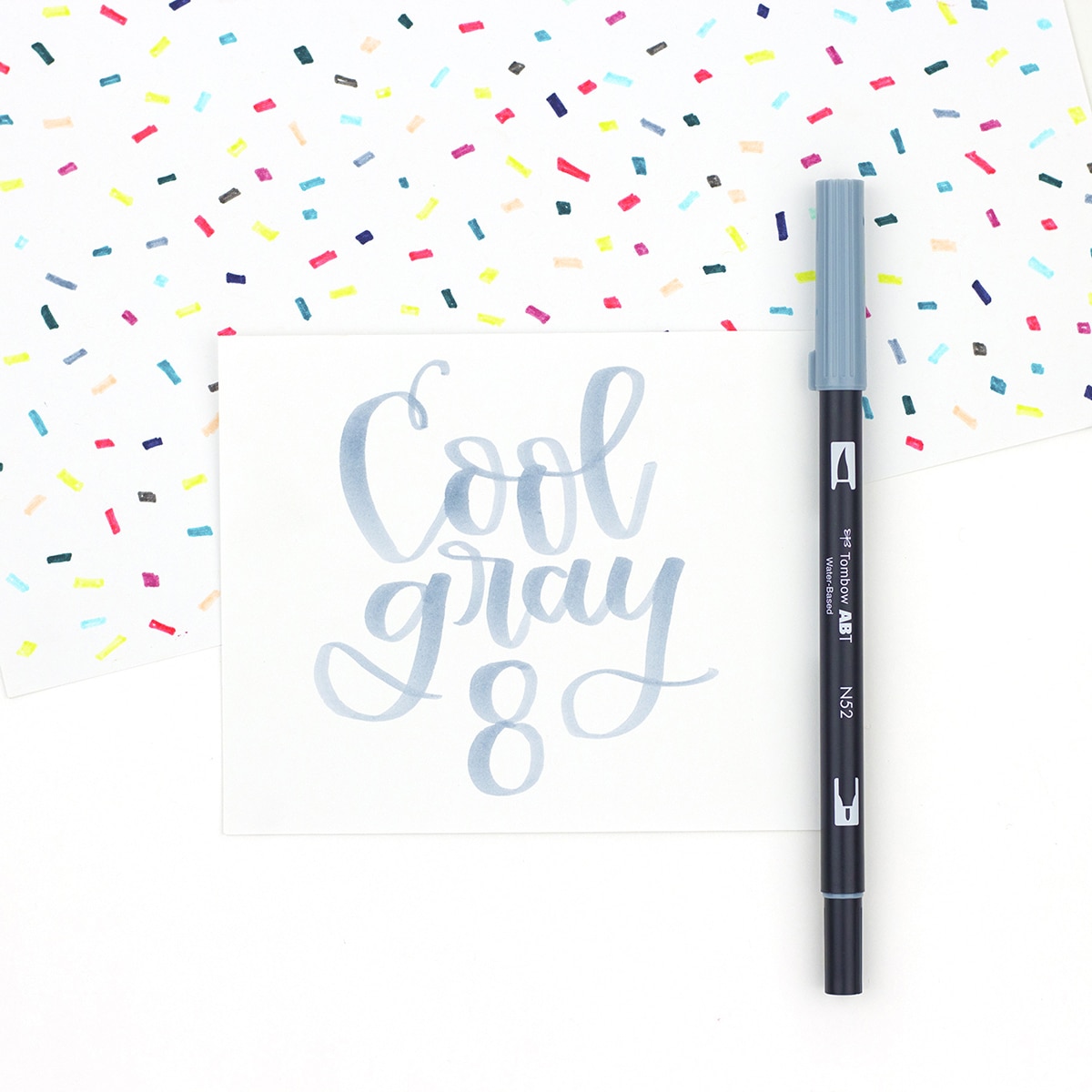 Marcador Dual Brush ABT de ponta dupla aguarelável Cool Grey 8 N52 Cinzento-2