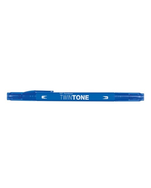 Rotulador Doble Punta TwinTone Base Agua Tombow Blue 15 Azul-1