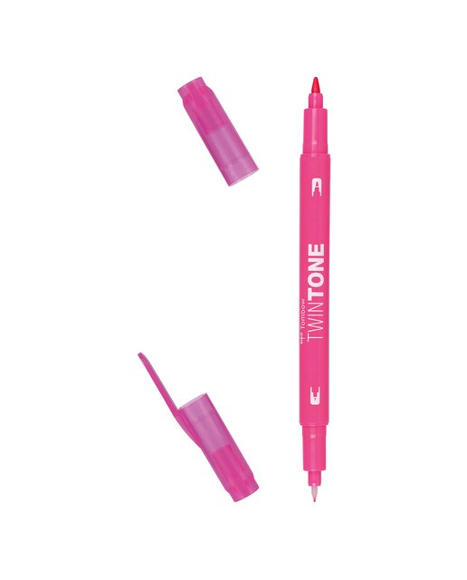 Rotulador Doble Punta TwinTone Base Agua Tombow Pink 22 Rosa-1
