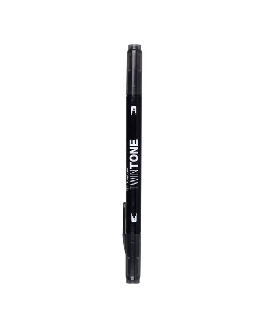 Marcador de ponta dupla TwinTone Base de água Black 33 Preto-1