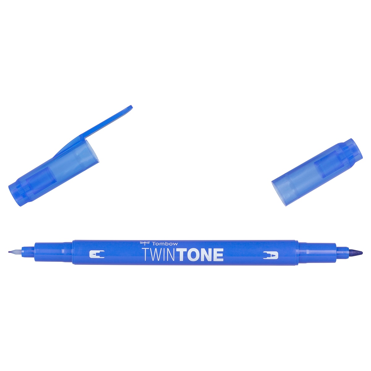 Rotulador Doble Punta TwinTone Base Agua Tombow French Blue 45 Azul-2