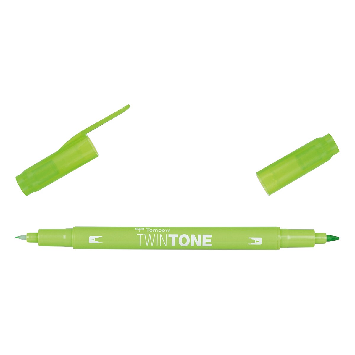 Rotulador Doble Punta TwinTone Base Agua Tombow Lime Green 50 Verde-2