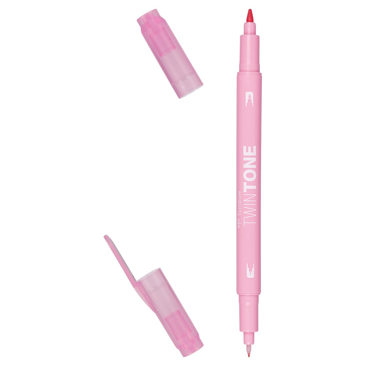 Rotulador Doble Punta TwinTone Base Agua Tombow Pale Rose 58 Rosa-2