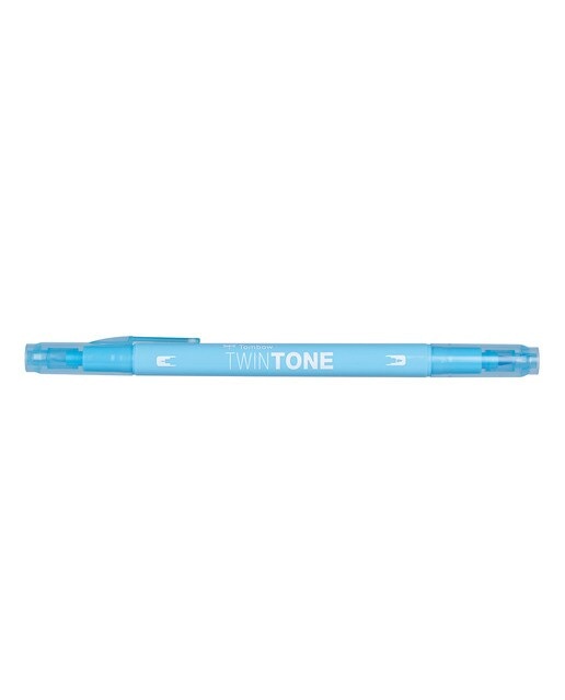 Rotulador Doble Punta TwinTone Base Agua Tombow Sky Blue 73 Azul Cielo-1