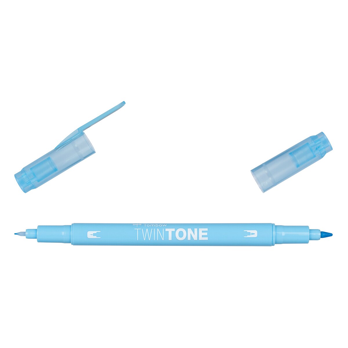 Rotulador Doble Punta TwinTone Base Agua Tombow Sky Blue 73 Azul Cielo-2
