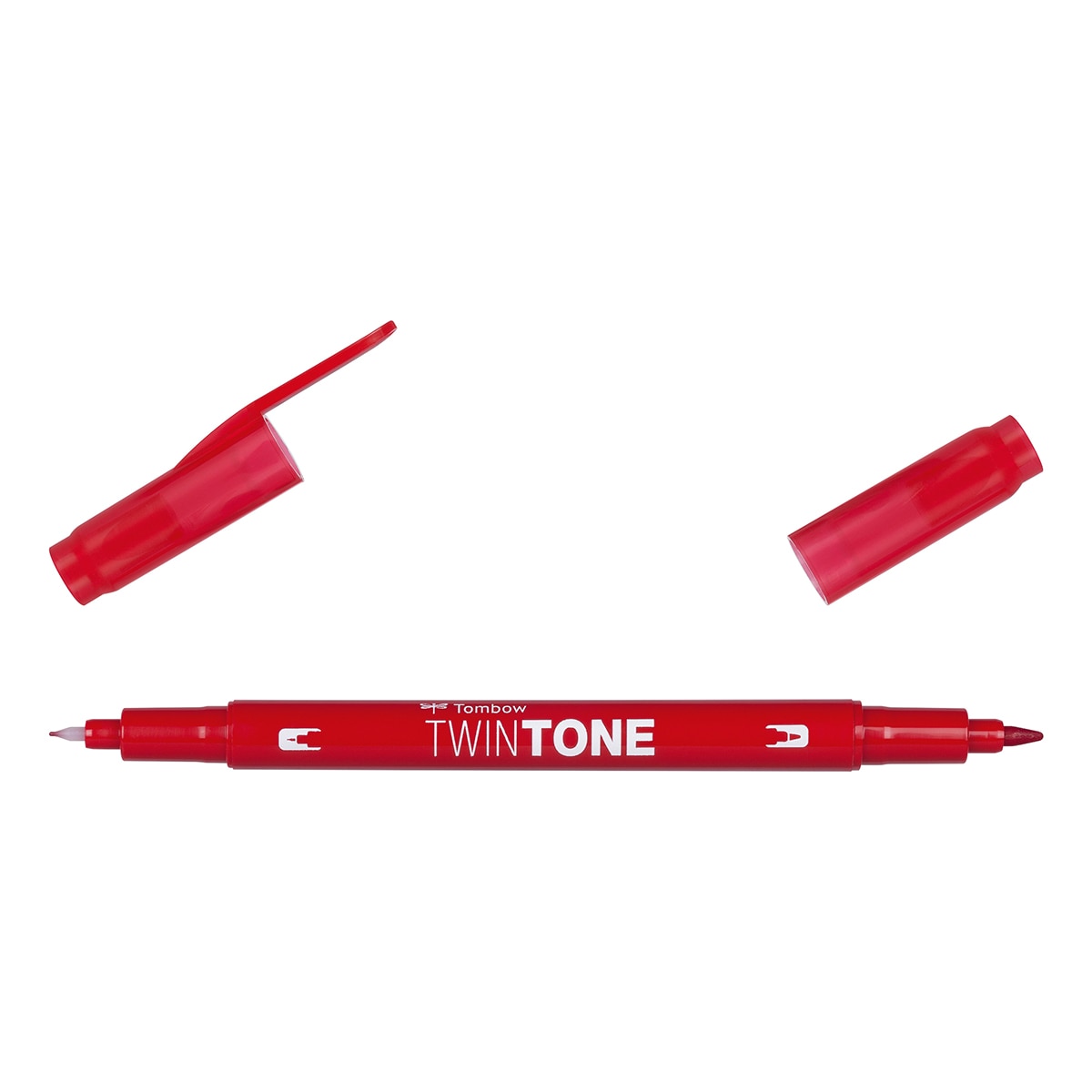 Marcador de ponta dupla TwinTone Base de água Strawberry Red 75 Vermelho-2