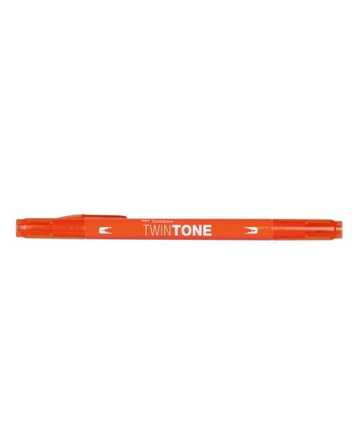 Marcador de ponta dupla TwinTone Base de água Carrot Orange 76 Laranja-1