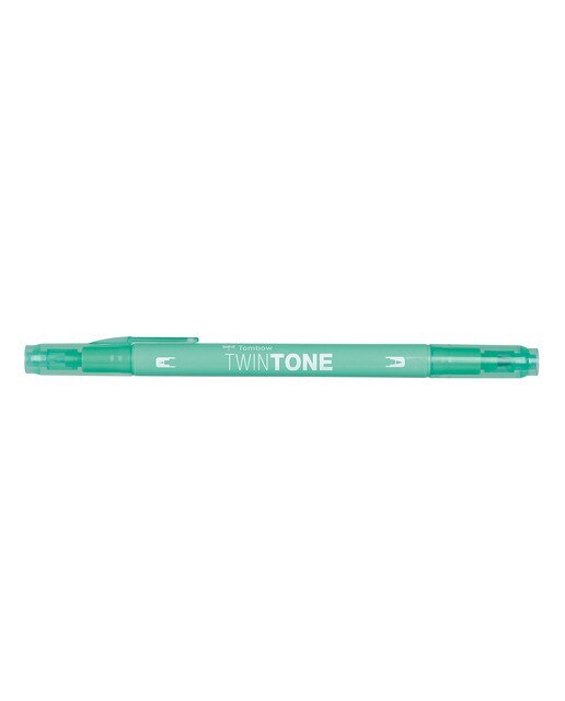 Rotulador Doble Punta TwinTone Base Agua Tombow Mint Green 86 Menta-1