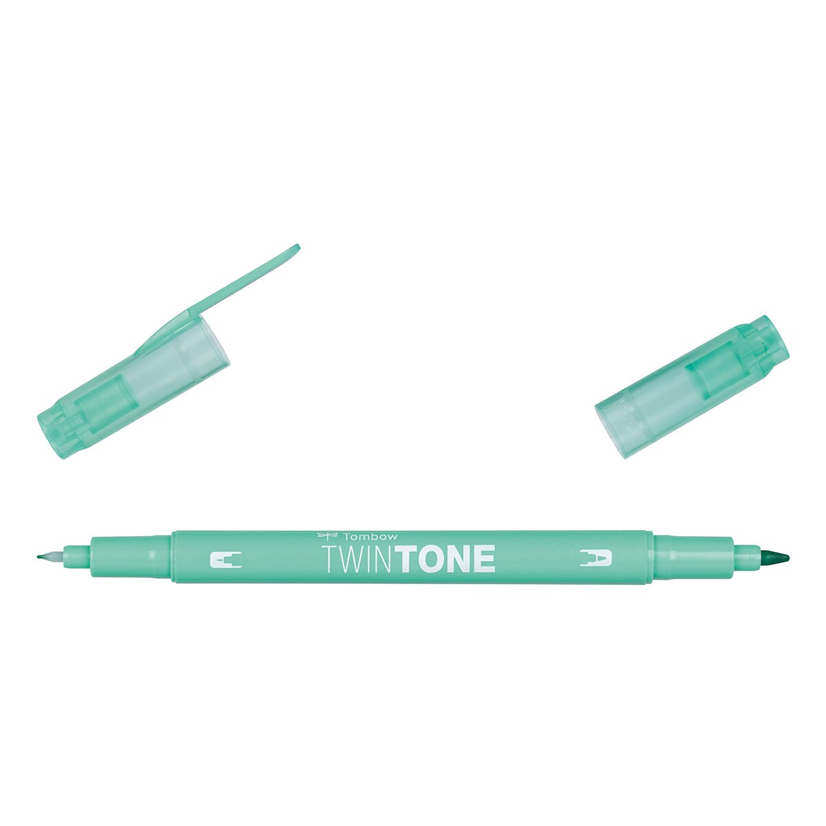 Rotulador Doble Punta TwinTone Base Agua Tombow Mint Green 86 Menta-2