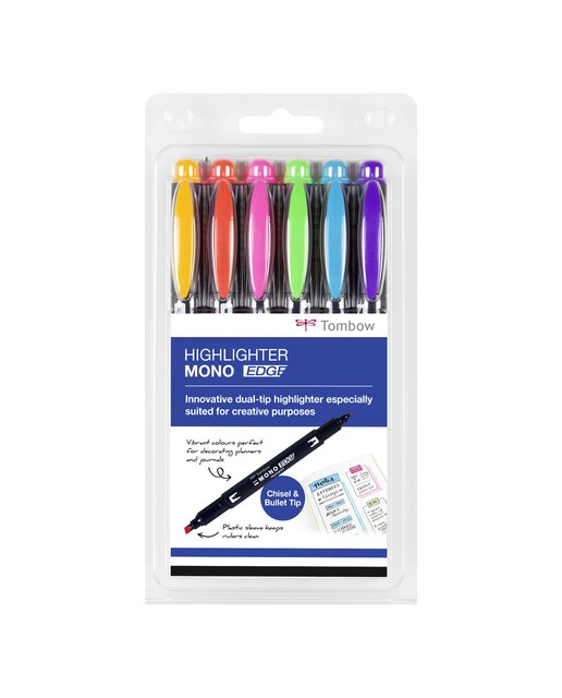 Estojo 6 Marcadores Fluorescentes Mono Egde Multicolor-1