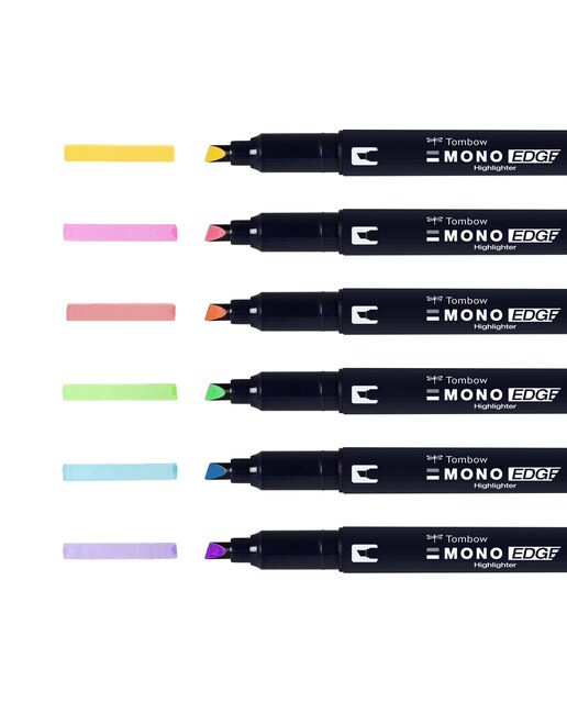 Estojo 6 Marcadores Fluorescentes Mono Egde Multicolor-3