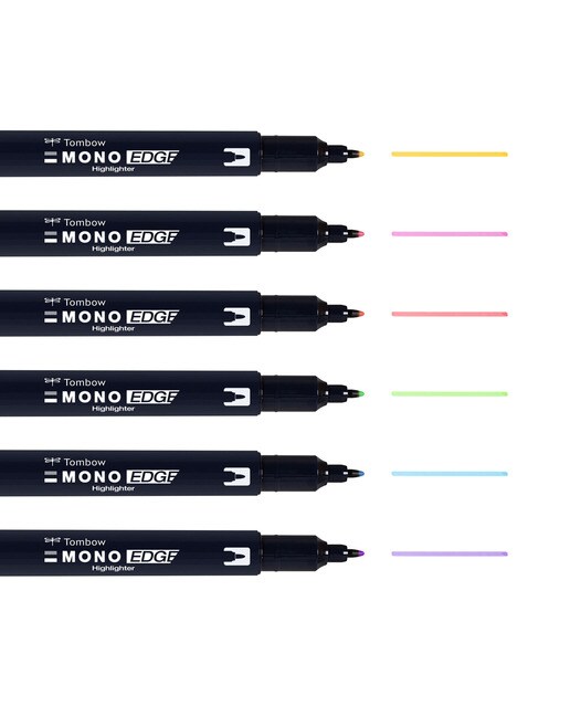 Estojo 6 Marcadores Fluorescentes Mono Egde Multicolor-4