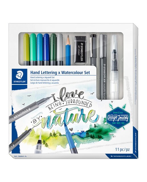 Pack Watercolour y Hand Lettering Design Journey STAEDTLER