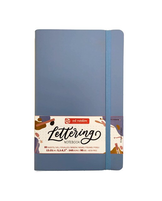 Imagem 0 de Bloco de Capa Mole para Lettering de 21 x 13 cm Vertical com 80 Folhas Pontilhadas e 140 g - Azul/Multicolor
