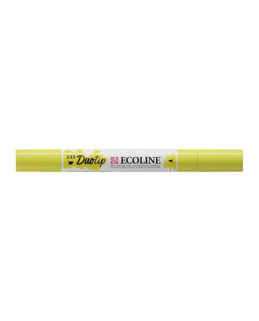 Caneta de Feltro Ponta Dupla Ecoline - Amarelo Chartreuse Verde-2