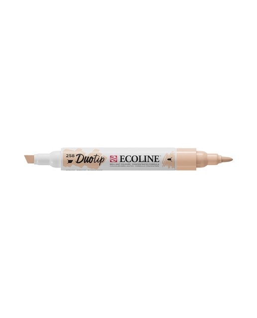 Imagem 0 de Caneta Ecoline Talens de ponta dupla alperce