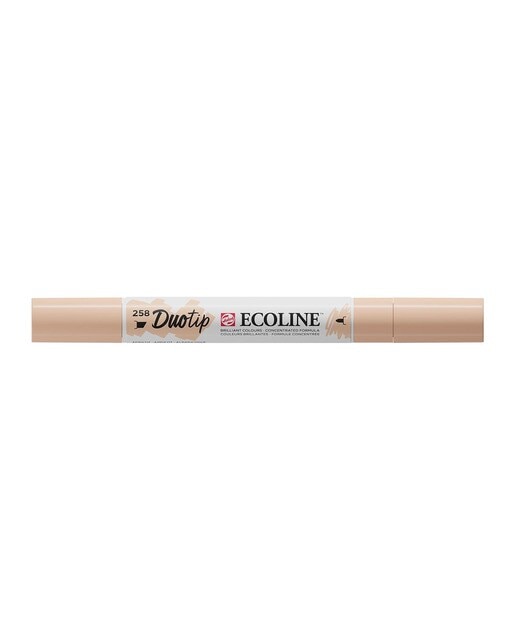Caneta Ecoline Talens de ponta dupla alperce Alperce-2