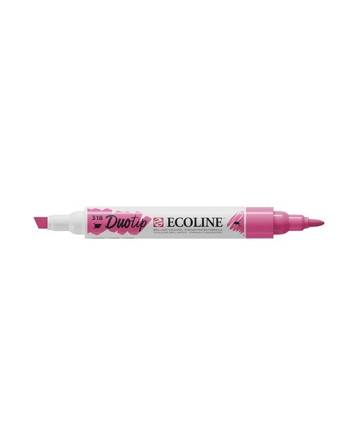 Caneta de Feltro Ponta Dupla Ecoline - Carmim Carmim-1